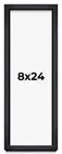8x24 Shadow Box Frame Black | 1 Inches Deep Real Wood Farmhouse Shadowbox Displa