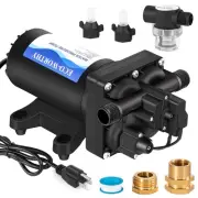 Industrial Water Pressure Diaphragm Pump 110V 5.5GPM 55PSI On Demand RV Fresh...