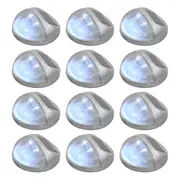 Solar Garden Light 12 Pack LED Lamp Outdoor Wall Patio Lights Step Path Silver