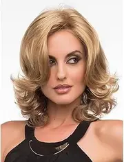Women's 80s blonde wig long layered blonde wig with bangs 80s retro cosplay costume disco wig