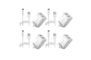 4x Sansai Dual USB Wall Charger USB C Charging Cable for Smartphones Samsung HTC