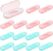 30 Pcs Travel Dental Floss Case Portable Pocket Dental Floss Pick Organizer Case Refillable Holder Boxes with 300 Floss Picks Mini Flosser Dispenser Storage Case for Family Hotel Teeth Cleaning