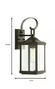 Progress Lighting P560088-020 Gables Outdoor Wall Light, Antique Bronze