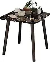 SOGA 40cm Black Ceramic Table Stone Pattern Compact Modern Design with Black Metal Legs