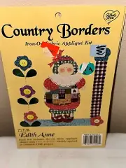 SALE What's New Country Borders Iron On Fabric Appliqué Kit #72128 Edith Anne