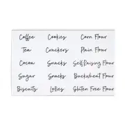45 Pantry Labels Large Clear Strong Adhesive Transparent Food Names Stickers AUS