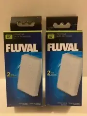 2 Pks Fluval U2 Fish Turtle Tank Filter Foam Pad - 2 pk - A486 4 Filters Total