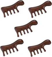 minkissy Sandalwood Wooden Massage Comb Static Wide Tooth Tool for Scalp Massage for Home Travel Use