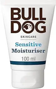 Bulldog Skincare for Men Sensitive Moisturiser, Fragrance Free, All Day Hydration for Sensitive Skin, 100mL