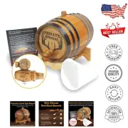 Personalized 1/2 Gallon Oak Barrel for Effortless Whiskey and Spirit Aging