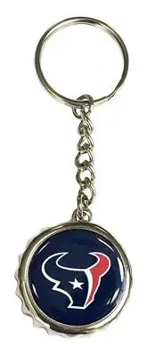 NFL Football Houston Texans Crown Bottle Opener Key Ring Keyring
