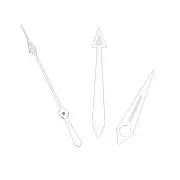 Men Watch Hour Minute Second Hands Watch Needles Fit For ETA2824 Movement ADS