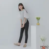 在飛比找momo購物網優惠-【MO-BO】唯美防潑水修身彈力丹寧褲(褲子)