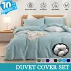 Cotton Quilt Duvet Cover Set Soft Single Double Queen Super King Size Bed Sheet