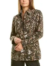 Ted Baker Womens Inniza Urban Camo Print Utility Jacket Khaki Size 2/ 6 US