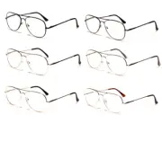 Reading Glasses Mens Aviator Clear Lens UV400 R611 +1.25 to +2.25 Magnification
