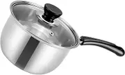 KICHOUSE Cooking Pot Heat Resistant Handle Small Multi-use Saucepan for Soup Noodles Kitchenware