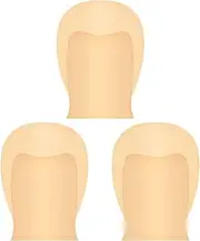 3 Pcs Latex Makeup Cap Rubber Bald Cap Halloween Bald Cap Bald Head Costume Bald Cap Costume Bald Wig Cap Mask Cosmetic Bald Caps Bald Cap for Wig Fur Hat Make up Emulsion Man