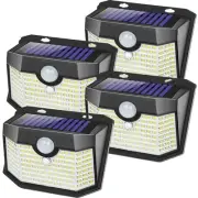 Solar Lights 4 Packs, Motion Sensor Light IP65 Waterproof with 3 Lighting Mod...