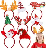 JOYIN Costume Headwear - 8 Packs Christmas Headbands, Headbands for Women, Men, Kids; Christmas Parties, Xmas Holiday Party Favors, Photo Booth