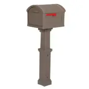 Architectural Mailboxes Mailboxes With Post Double-Walled Decorative in Bronze