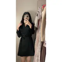 在飛比找蝦皮購物優惠-🖤Dressy Daisy黑色綁帶風衣洋裝/西裝連身裙🖤（二