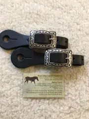 Black Buckle On Slobber straps w Jeremiah Watt Square Stainless Buckles