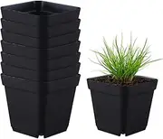 for Children's Room - Pack of 50 Reusable Seedling Cups Black Nursery Pot with Drainage Holes Garden Set for Plants, Vegetables, Fruits, Seedlings