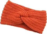 [Geardeangloow] Crochet Headband Simple Style Knitted Sports Head Band Breathable Sweatband Elastic Softness Hairband Running Orange