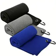 1/3PCS Golf Towel Waffle Pattern Cleaning Towels Club Ball Cleaner