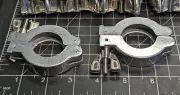 (2) DN 20-25 ISO-KF Aluminum Clamping Rings Pfeiffer Vacuum 110BSR025 NEW[A6B4]