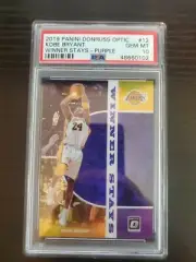 2019 Donruss Optic Winner Stays Purple Kobe Bryant #12 PSA 10 GEM MINT