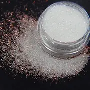 0.2mm Shimmer White Rainbow Holographic Nail Glitter - Shining Sugar Candy Coat Powder for Nail Art Decorations - Holographic Effect Diamond Dust