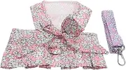 Totority 1set Kit for Dogs Floral Dress Leash for Outdoor Walks Comfortable Puppy Vest and Rope for Playtime and Daily Use