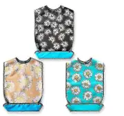 3 Pack Adult Bibs For Eating Women, Waterproof Soft Reusable Adult Bib