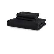 Black Microfiber Fitted Sheet Set