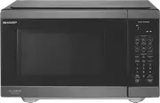 Sharp 26L 900W Flatbed Inverter Microwave Black Stainless Steel