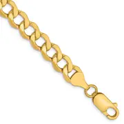 7 Inch 14K 7mm Semi-Solid Curb Link Chain