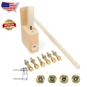 Adjustable Acoustic Guitar Bridge Pins with Installation Guide - 12-String Ready
