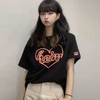 在飛比找蝦皮商城優惠-字母短袖T恤 女生 寬鬆 字母 短袖 T恤 上衣 衣服 韓國