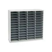 Fellowes Fiberboard Literature Sorter 48 Sections 29 x 11-7/8 x 34-3/4 Dove Gray