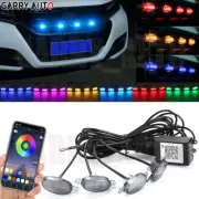 4x App Control RGB Lamp Front Grille Bumper Mesh Marker Lighrt for Mini Mercury (for: Mini)