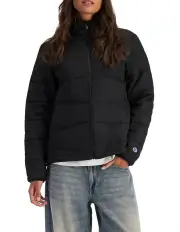 [Champion] Rochester Lightweight Puffer Jacket in Black