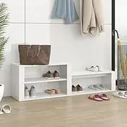 Generic Shoe Cabinet High Gloss White 150x35x45 cm Engineered Wood,816914