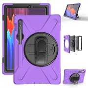 Catzon OnePiece Tablet Case Anti-Fall Protection With Pencil Holder For Samsung Galaxy Tab S7/S7 Plus 2020-Purple