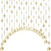 Crystal Beads Chain Garland, Beaded Curtain Transparent Crystal Bead Curtain Window Door Curtain Beaded Decorative Curtains (Color : Gold, Size : 25)