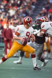 Sonny Jurgensen Washington Redskins drops back to pass v the Phil- 1974 Photo