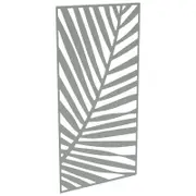ProtectorAl 300-1200w x 1201-2400h Palladium Silver Palm Unframed Solid Aluminium Decorative Panel