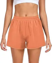 [ODAWA] Barn Red Women’s Running Shorts, Quick Dry Hiking Shorts Small