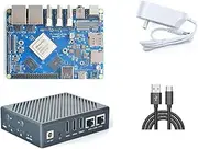 FriendlyElec NanoPC-T6 Development board RK3588 Cortex A76 6TOPs 16G 256GB dual 2.5G port (4GB Ram 32GB eMMc, SingleBoard+Mental Case+Power+Cable)